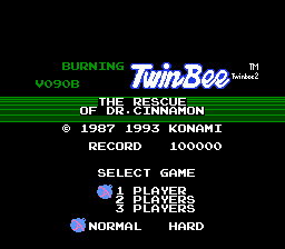 Moero TwinBee (English Ver. 0.9) Title Screen